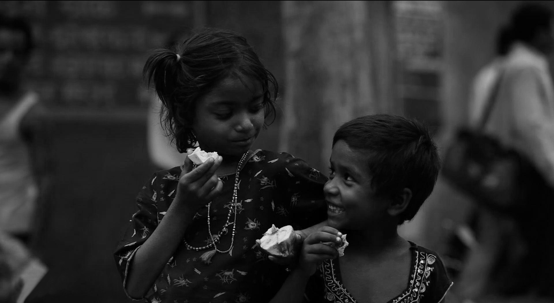 children image-two girl eat something